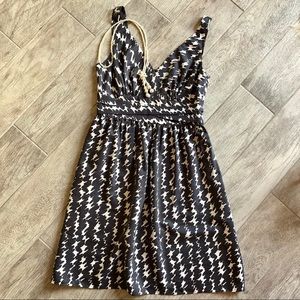 Ann Taylor Blue & White V-Neck Dress Sz 4